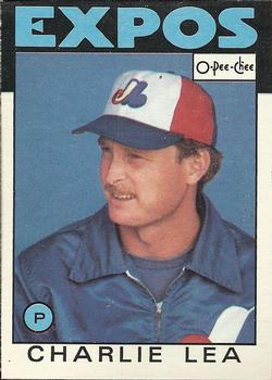 1986 O-Pee-Chee Baseball Cards 376     Charlie Lea